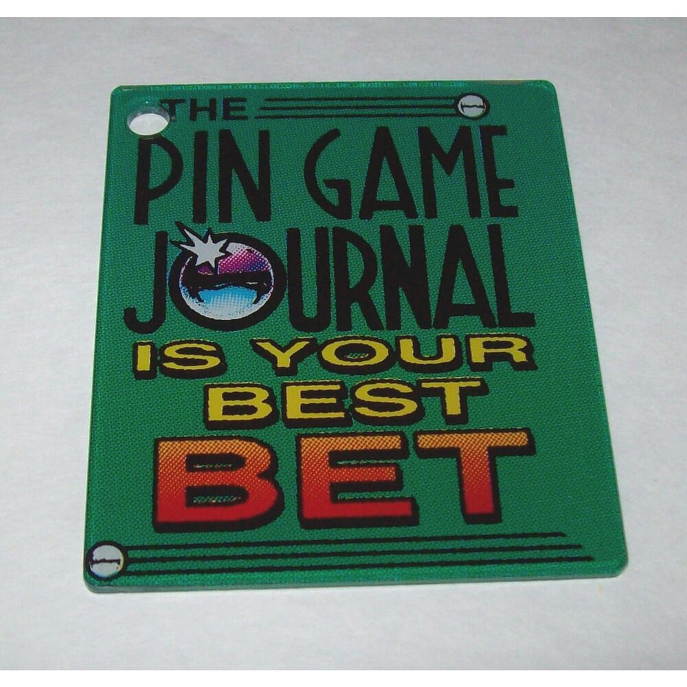 High Roller Casino Pinball Machine Keychain Plastic Promo Pin Game Journal 2001